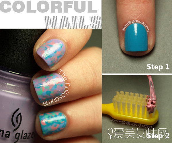 美甲彩绘技巧_指甲彩绘基础练习_旧牙刷美甲教程