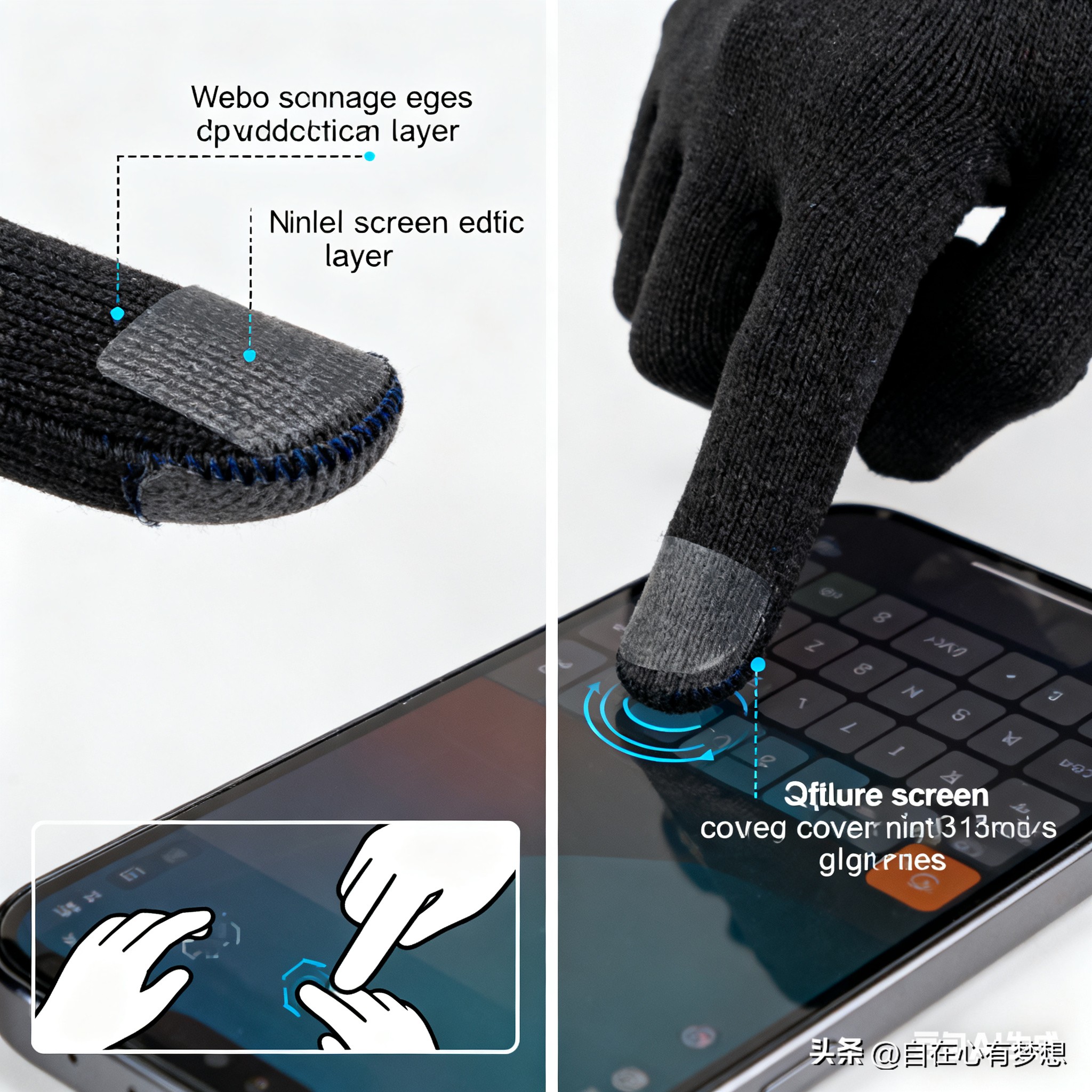 健身手套怎么选择_跑步手套导电材质_跑步手套保暖三层结构