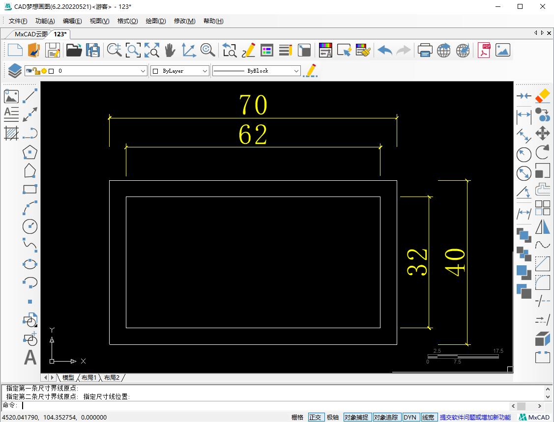 定数等分命令_cad画图练习_CAD矩形命令