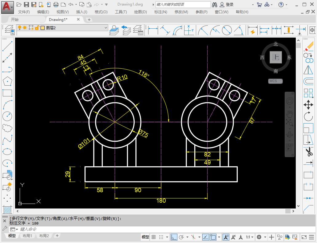 CAD制图教程_cad画图练习_AutoCAD2020绘制图案